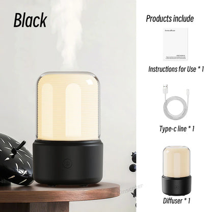 Home Portable Aroma Diffuser USB Air Humidifier Essential Oil Night Light Cold Mist Maker Sprayer for Gift Bedroom