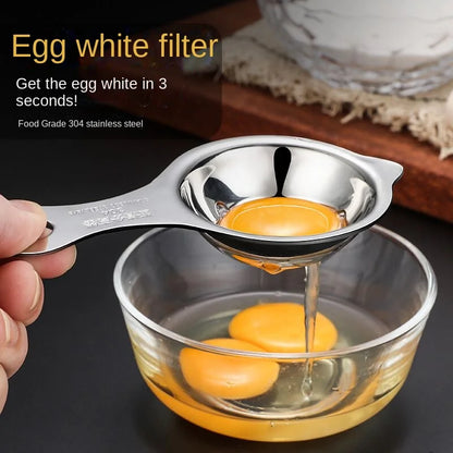 1Pc Stainless Steel Egg Yolk Separator Egg White Separator Egg Divider Tool for Cooking Baking Camping BBQ Accessories Essential