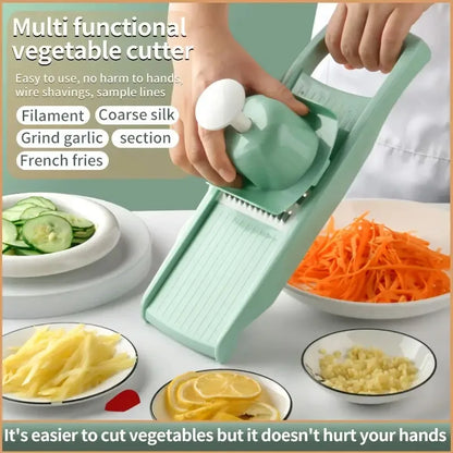 Household Vegetable Cutting Potato Slicer Shredder Multifunctional Fruit Julienne Slicer Grater with Handle Kitchen Gadgets