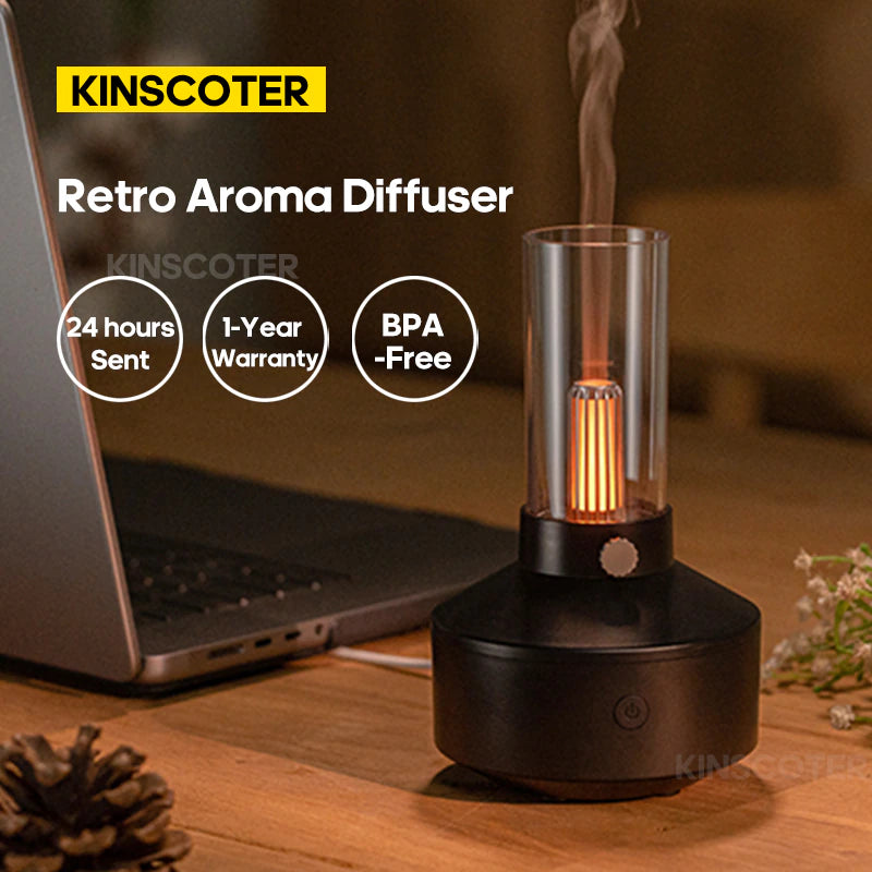 Home Portable Aroma Diffuser USB Air Humidifier Essential Oil Night Light Cold Mist Maker Sprayer for Gift Bedroom