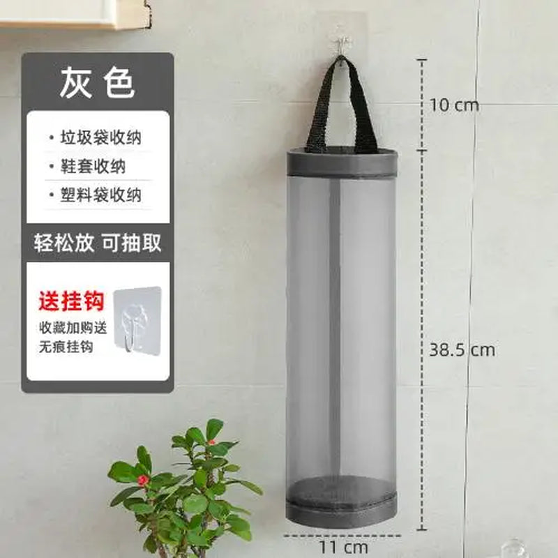 NEW Kitchen Grocery Bag Home Holder Wall Mount Plastic Bag Holder Dispenser Hanging Storage Trash Garbage Bag Garbage Organizer