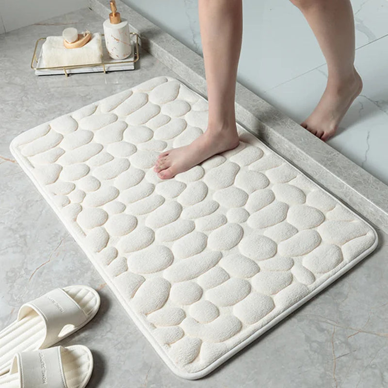 Memory Foam Bath Mat Coral Velvet Super Non-Slip Rapid Water Absorption Soft and Comfortable Easier to Dry Machine Wash Bathroom