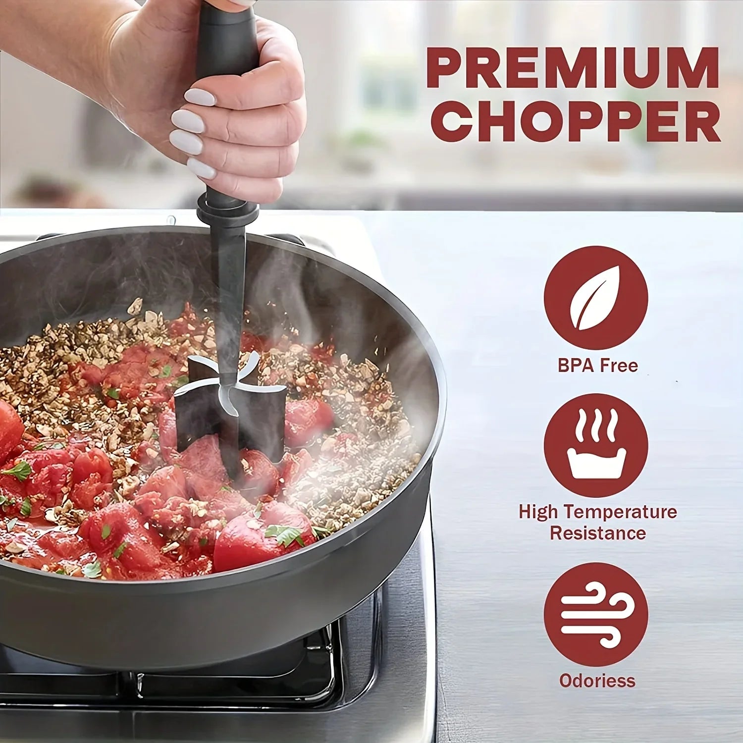 Kitchen Meat Chopper Ground Beef Masher Mixing Grinding and Pounding Spatula Meat Scraper for Mincing Meat Home Gadgets