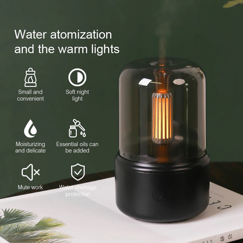 Home Portable Aroma Diffuser USB Air Humidifier Essential Oil Night Light Cold Mist Maker Sprayer for Gift Bedroom