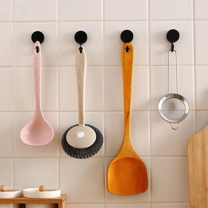 10PCS Self Adhesive Wall Hook Strong without Drilling Coat Bag Bathroom Door Kitchen Towel Hanger Hooks Home Storage Accessories